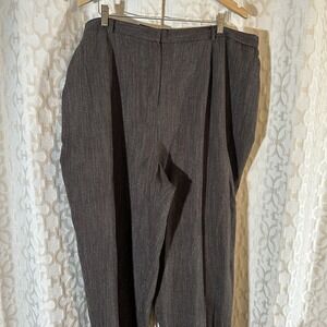 Jones New York Signature Womans Brown Stretch Slacks Chic Classic Comfy Sz 24W